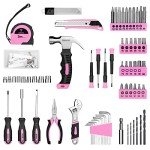 Pink 8V Cordless Drill and 126-Piece Tool Set