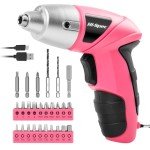 Hi-Spec 27pc Pink Cordless Electric Screwdriver Set