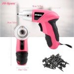 Hi-Spec 27pc Pink Cordless Electric Screwdriver Set