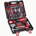 132-Piece Cordless Drill Tool Set - Red
