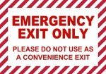 Emergency Exit Only Safety Sign - 7" x 10