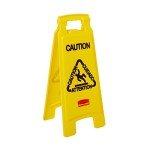 Rubbermaid 26-Inch Multilingual Caution Sign - Yellow