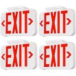 LED Exit Sign with Battery Backup - Pack of 4