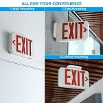LED Exit Sign with Battery Backup - Pack of 4
