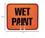 WET PAINT Traffic Cone Sign - ABS Plastic