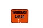 Workers Ahead Traffic Cone Sign - ABS Plastic