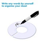 30 Pack White Round Clothing Size Dividers with Marker