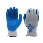 SHOWA Atlas 300 Blue Latex Work Gloves, Large
