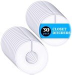 30-Pack White Closet Hanging Dividers for Organization