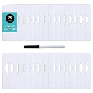 30 Slim Closet Dividers for Clothing Sizes
