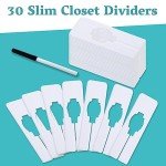 30 Slim Closet Dividers for Clothing Sizes