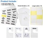 10 Pack Clothing Rack Size Dividers with Labels
