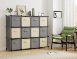 HOMIDEC 12-Cube Portable Closet Organizer - Grey