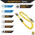 KwikSafety Rattler 6ft Fall Arrest Safety Lanyard