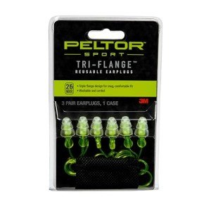 Peltor Corded Reusable Earplugs, 3 Pairs, NRR 26 dB