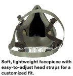 3M Reusable Half Face Respirator 6200, Medium