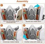 BAOMAO Half Face Respirator Mask with Safety Glasses