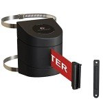 Wall Mount Retractable Belt Barrier - Caution Red
