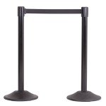 Heavy Duty Steel Crowd Control Stanchions, 2-Pack