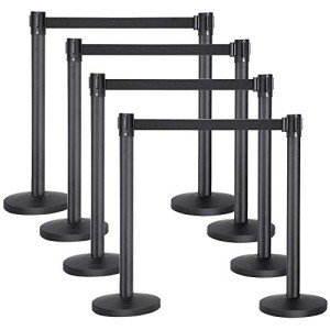 Yaheetech 8-Pack Retractable Belt Stanchion Set