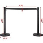 Yaheetech 8-Pack Retractable Belt Stanchion Set