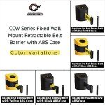 30-Foot Retractable Belt Barrier, Caution Sign