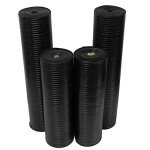Wide Rib Rubber Flooring Mat | 4' x 10' Black