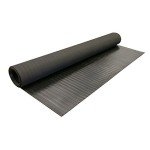 Wide Rib Rubber Flooring Mat | 4' x 10' Black