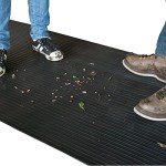 Wide Rib Rubber Flooring Mat | 4' x 10' Black