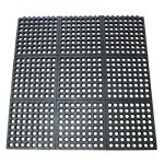 Dura-Chef Anti-Fatigue Rubber Mat, Black, 36" x 36