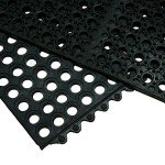 Dura-Chef Anti-Fatigue Rubber Mat, Black, 36" x 36