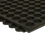 Dura-Chef Anti-Fatigue Rubber Mat, Black, 36" x 36