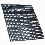 Dura-Chef Anti-Fatigue Rubber Mat, Black, 36" x 36