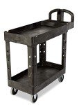 2-Shelf Utility Cart with Ergonomic Handle