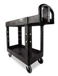 2-Shelf Utility Cart with Ergonomic Handle