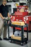 2-Shelf Utility Cart with Ergonomic Handle