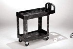 2-Shelf Utility Cart with Ergonomic Handle