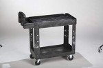 2-Shelf Utility Cart with Ergonomic Handle