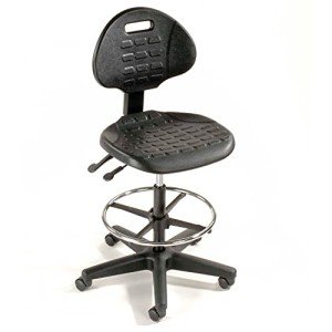Black Ergonomic Stool, 5-Way Adjustable, 225 Lbs Capacity