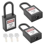 MroMax Keyed Alike Lockout Tagout Padlocks, 3-Pack
