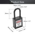 MroMax Keyed Alike Lockout Tagout Padlocks, 3-Pack