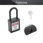 MroMax Keyed Alike Lockout Tagout Padlocks, 3-Pack