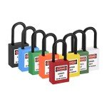 MroMax Keyed Alike Lockout Tagout Padlocks, 3-Pack