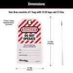 Master Lock OSHA Compliant Lockout Tags, 12 Pack
