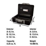 Fireproof Safe Box with Key Lock and Handle