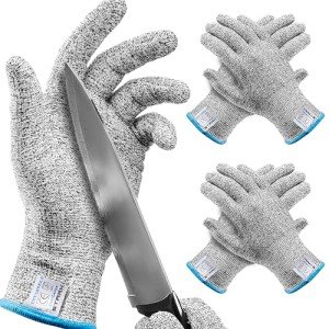 Cut Resistant Gloves Level 5 Protection – 2 Pairs