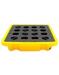 QWORK Yellow Drum Spill Containment Pallet, 2,000 lbs