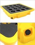 QWORK Yellow Drum Spill Containment Pallet, 2,000 lbs