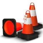 Pyle 12" Heavy-Duty Traffic Cones - 6-Pack
