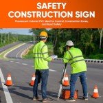 Pyle 12" Heavy-Duty Traffic Cones - 6-Pack